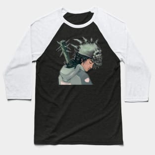 Spike Skull Helmet Baseball T-Shirt